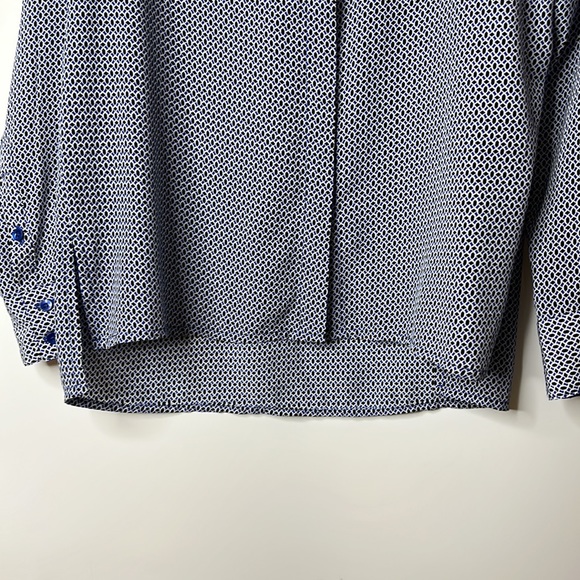 Cynthia Rowley Womens Full Button Down Top in Blue, Black and White XS XSMALL - Picture 7 of 10